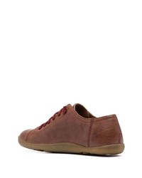 braune Leder niedrige Sneakers von Camper