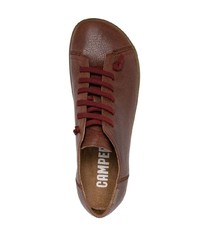 braune Leder niedrige Sneakers von Camper