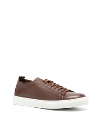 braune Leder niedrige Sneakers von Henderson Baracco