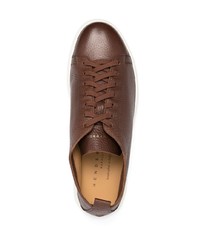 braune Leder niedrige Sneakers von Henderson Baracco