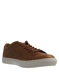 braune Leder niedrige Sneakers von Lacoste