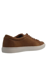 braune Leder niedrige Sneakers von Lacoste