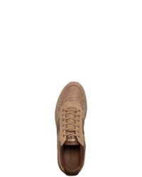 braune Leder niedrige Sneakers von Lacoste