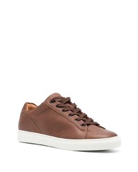 braune Leder niedrige Sneakers von Harrys Of London