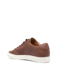 braune Leder niedrige Sneakers von Harrys Of London