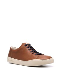 braune Leder niedrige Sneakers von Camper