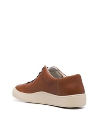 braune Leder niedrige Sneakers von Camper