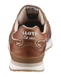 braune Leder niedrige Sneakers von Lloyd