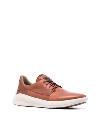 braune Leder niedrige Sneakers von Timberland