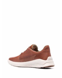 braune Leder niedrige Sneakers von Timberland