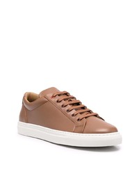 braune Leder niedrige Sneakers von Manuel Ritz