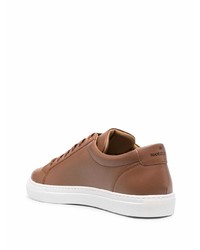 braune Leder niedrige Sneakers von Manuel Ritz