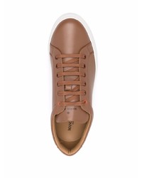 braune Leder niedrige Sneakers von Manuel Ritz