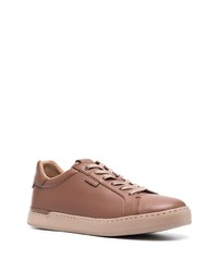 braune Leder niedrige Sneakers von Coach