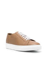 braune Leder niedrige Sneakers von Doucal's