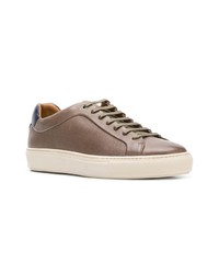 braune Leder niedrige Sneakers von BOSS HUGO BOSS