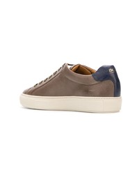 braune Leder niedrige Sneakers von BOSS HUGO BOSS