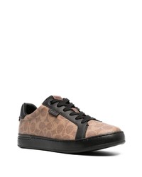 braune Leder niedrige Sneakers von Coach