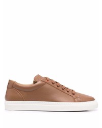 braune Leder niedrige Sneakers von Manuel Ritz