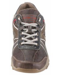 braune Leder niedrige Sneakers von Mustang Shoes