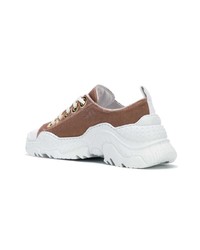 braune Leder niedrige Sneakers von N°21