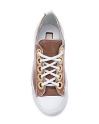 braune Leder niedrige Sneakers von N°21