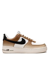 braune Leder niedrige Sneakers von Nike