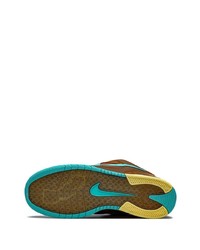 braune Leder niedrige Sneakers von Nike