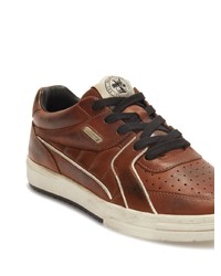 braune Leder niedrige Sneakers von Palm Angels