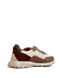 braune Leder niedrige Sneakers von Magnanni