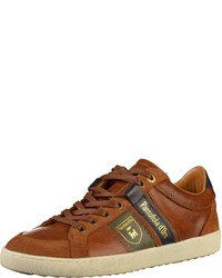 braune Leder niedrige Sneakers von Pantofola D'oro