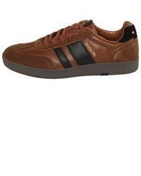 braune Leder niedrige Sneakers von Pantofola D'oro