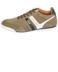 braune Leder niedrige Sneakers von Pantofola D'oro