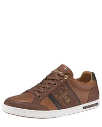 braune Leder niedrige Sneakers von Pantofola D'oro