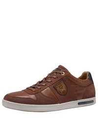 braune Leder niedrige Sneakers von Pantofola D'oro