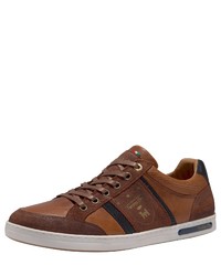 braune Leder niedrige Sneakers von Pantofola D'oro