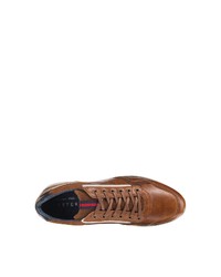 braune Leder niedrige Sneakers von Paul Vesterbro