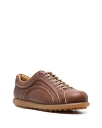 braune Leder niedrige Sneakers von Camper