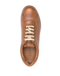 braune Leder niedrige Sneakers von Camper