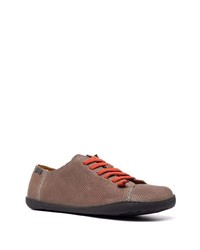 braune Leder niedrige Sneakers von Camper