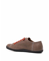 braune Leder niedrige Sneakers von Camper