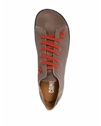 braune Leder niedrige Sneakers von Camper