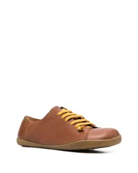 braune Leder niedrige Sneakers von Camper