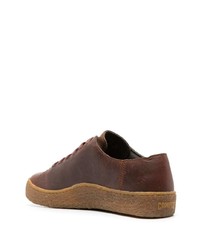 braune Leder niedrige Sneakers von Camper