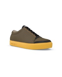 braune Leder niedrige Sneakers von SWEA