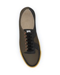 braune Leder niedrige Sneakers von SWEA