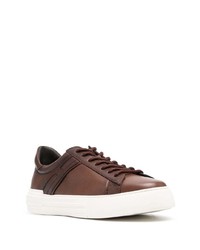 braune Leder niedrige Sneakers von Hogan