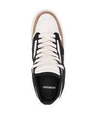 braune Leder niedrige Sneakers von Represent