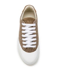 braune Leder niedrige Sneakers von MM6 MAISON MARGIELA