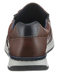 braune Leder niedrige Sneakers von Rieker